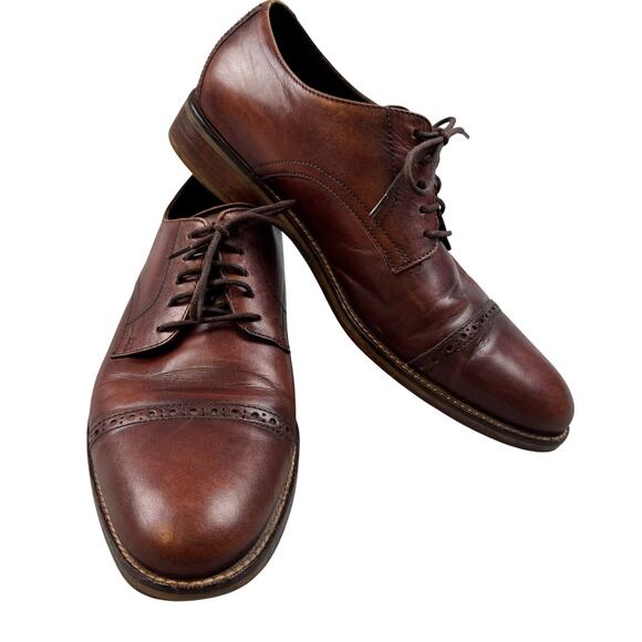 Cole Haan NikeAir Oxford Shoes Men\'s 9 Brown Leather Cap Toe Brogue Lace Up main image 7
